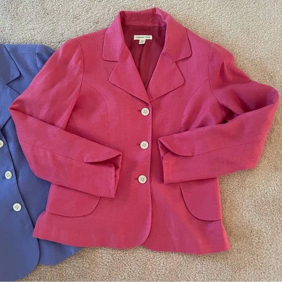 Coldwater Creek Linen Blazer Bundle Lot  – Pink & Purple – Size 12 - Picture 4 of 12